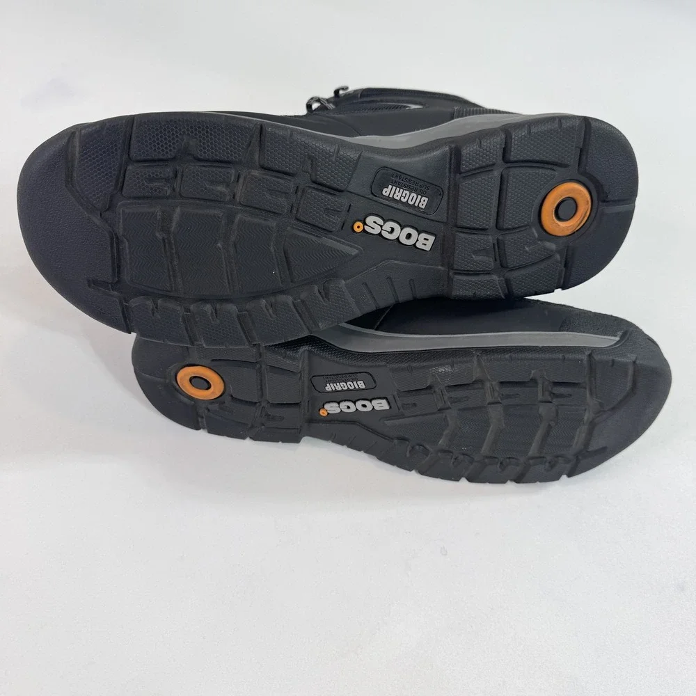 Bogs Work Boots Mens Size 12 Black Waterproof Composite Toe EH Slip Resistant